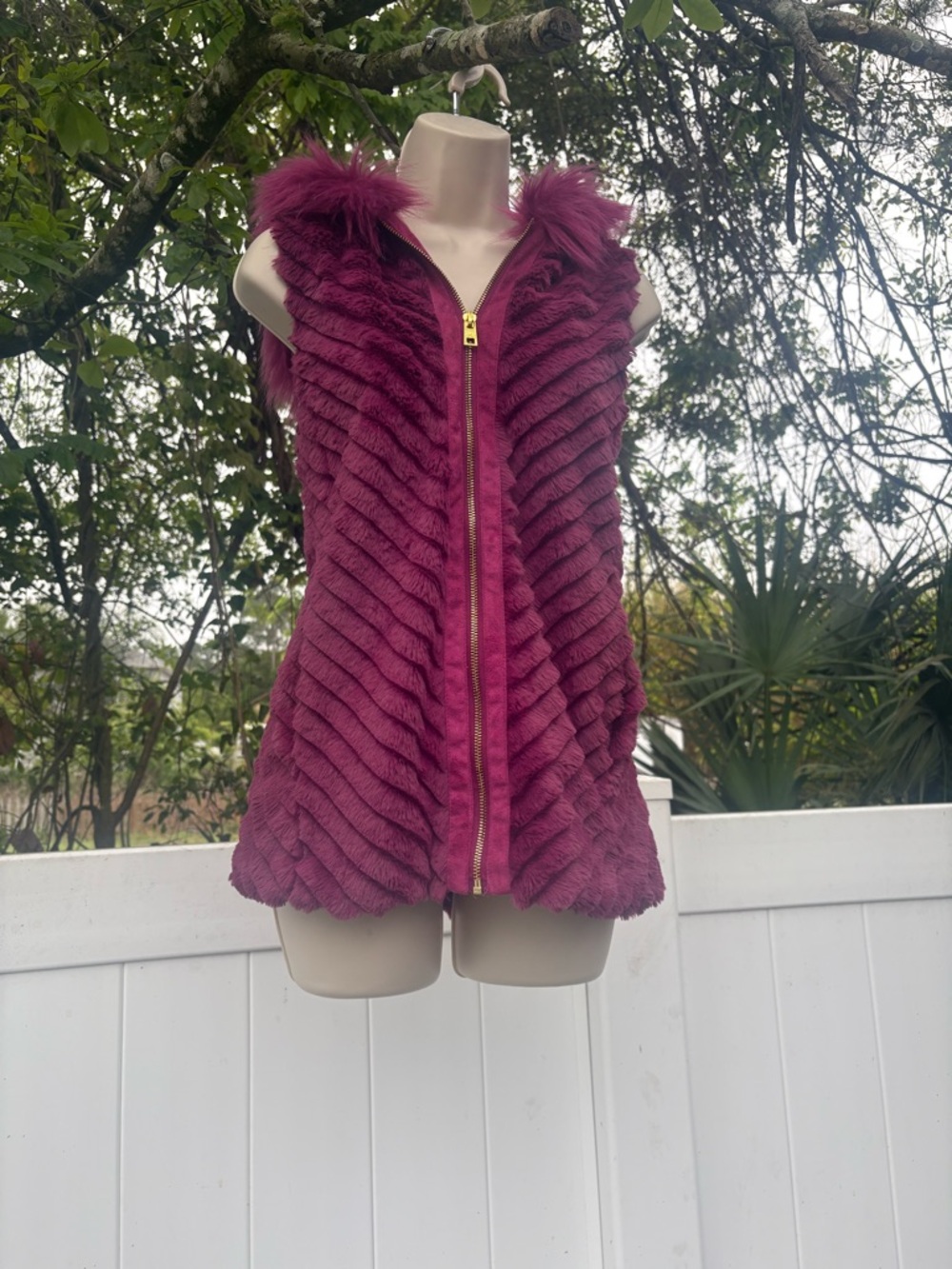 Marc New York Faux Fur-Trimmed Hooded Vest